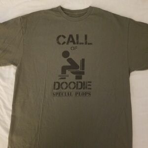Olive Graphic Men's T-Shirt L call of duty doodie special plops